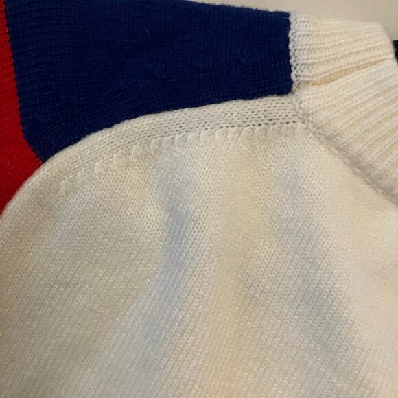 Ivory Sweater With Colorful Sleeves - Picture 6 of 7